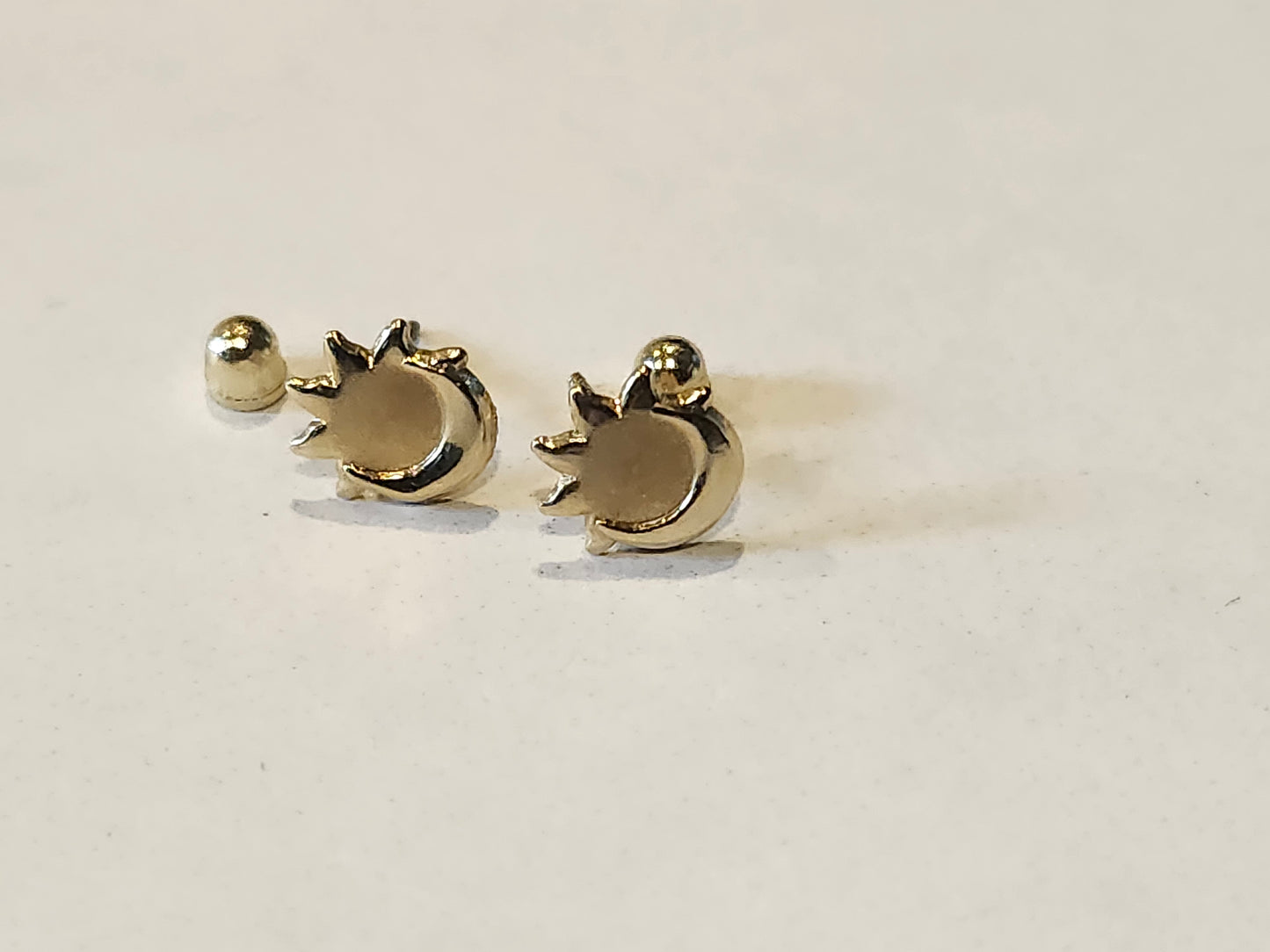 Yellow 10KT Gold Eclipse Earrings