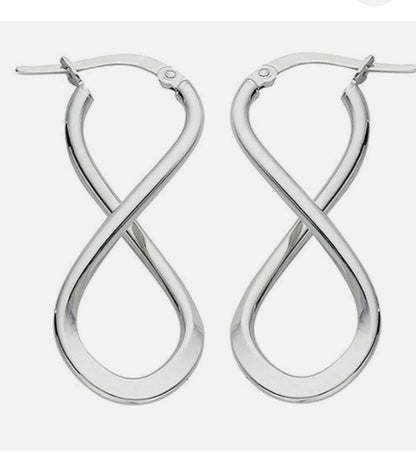 Sterling Silver 925 Italian Made French Lock Hoops